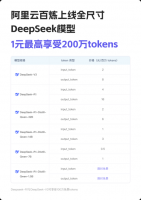 阿里云百炼上线全尺寸DeepSeek模型 满血版、蒸馏版全面支持