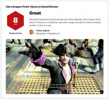 《人中之龙8外传：夏威夷海盗》评测出炉 M站均分79 IGN盛赞8分佳作