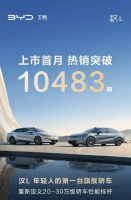 比亚迪汉L唐L新车首月销量破万 兆瓦闪充技术成亮点！