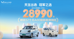 五菱宏光MINIEV四月再夺冠！A00级市场单月热销28990台