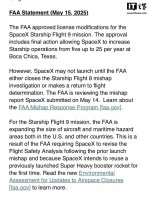 FAA修订SpaceX星舰第九次试飞许可 IFT-8事故调查仍悬而未决
